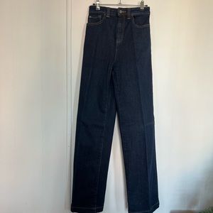 Emporio Armani rinsed denim high waisted 5 pocket jeans